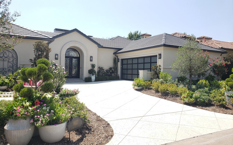 matt black full view aluminum garage door